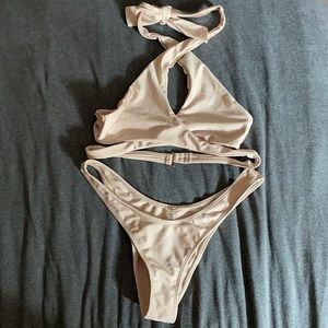 Forever 21 Nude/gold Bikini